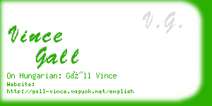 vince gall business card